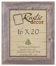 Catoosa Extra Wide Reclaimed Rustic Barn Wood Wall Frame, 16"x20"