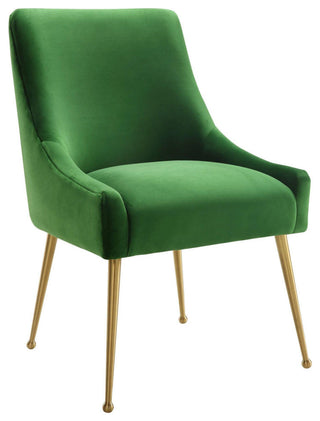 Beatrix Green Velvet Side Chair - Green