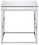 Evelyn Mirror Top End Table Chrome