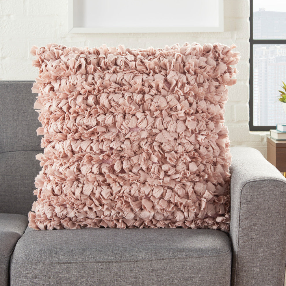 Mina Victory DL658 Throw Pillow, Blush, 20" x 20"