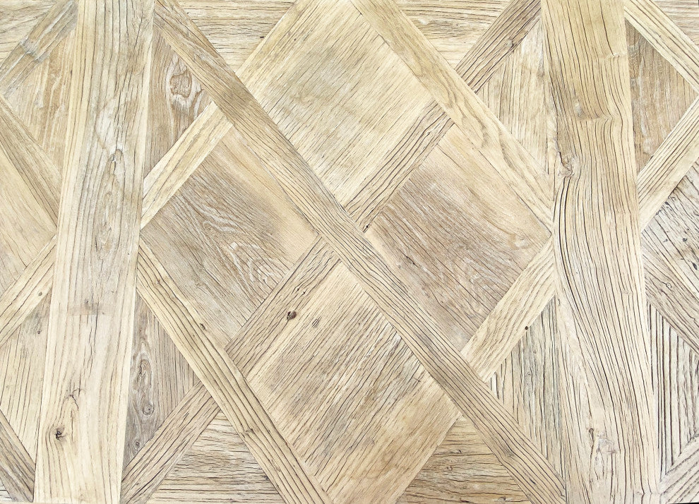 Modern Elm Parquet Dining Table