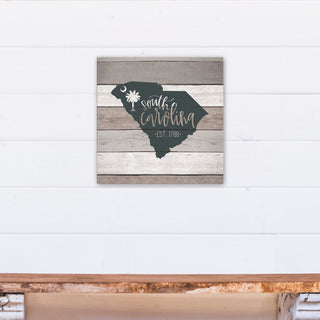 South Carolina Established 16"x16" Canvas Wall Art