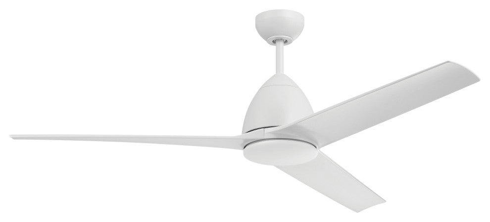 Craftmade 54" Nitro, White With White Blades