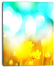 Yellow Flowers on Blue Background, Large Flower Canvas Art Print, 12"x20"