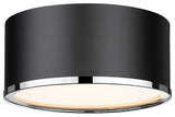 Zlite 2303F2-MB-CH 2-Light Flush Mount, Matte Black