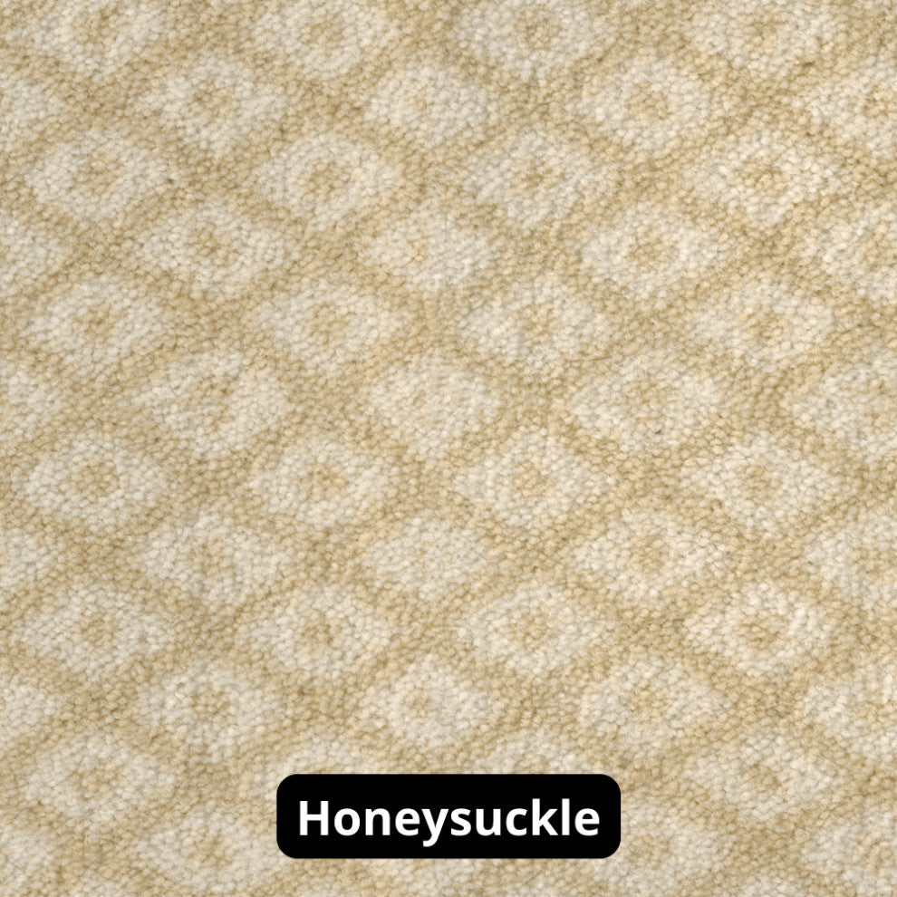Diamond Pattern 3/8 Thick Indoor Area Rug Carpet, Honeysuckle, 7x7