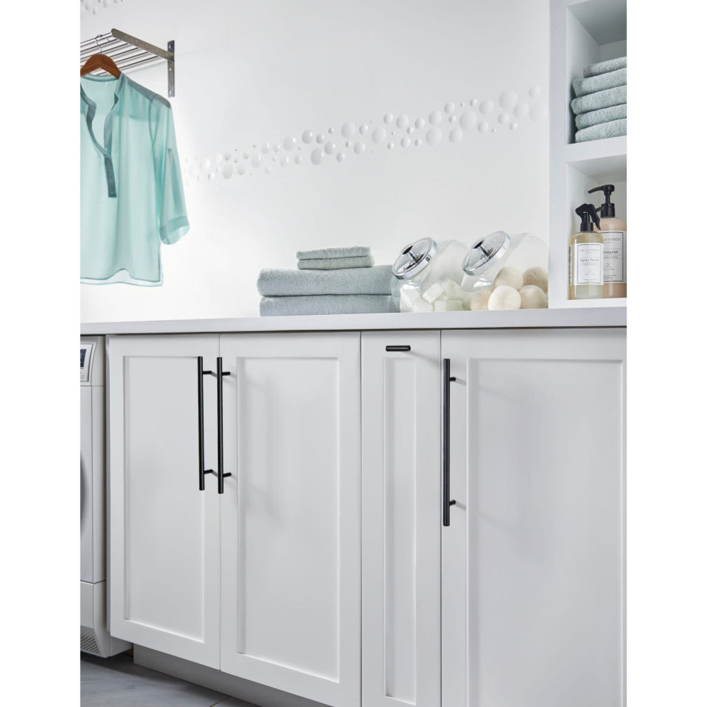 Top Knobs M990 Hopewell 6-5/16 Inch Center to Center Bar Cabinet - Flat Black