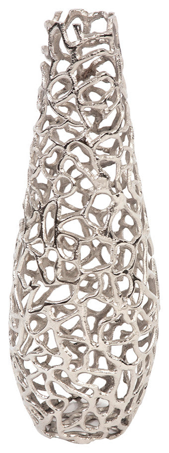 Silver Aluminum Branch Vase, Large
