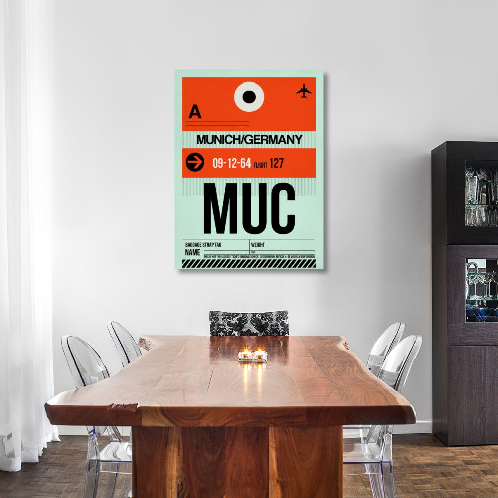 "MUC Munich Luggage Tag 2" Fine Art Print