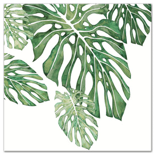 Green Tropical Leaves 30x30 Canvas Wall Art