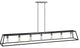 Fulton 7-Light Stem Hung Linear Chandelie Aged Zinc