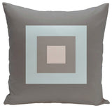 Geometric Decorative Pillow, Steel Cream, 26"x26"