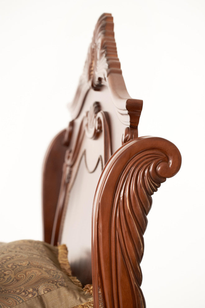 Cortina Sleigh Bed, Honey Walnut, Queen