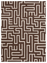 Lima Contemporary Area Rug, Brown and White, 5'x7'