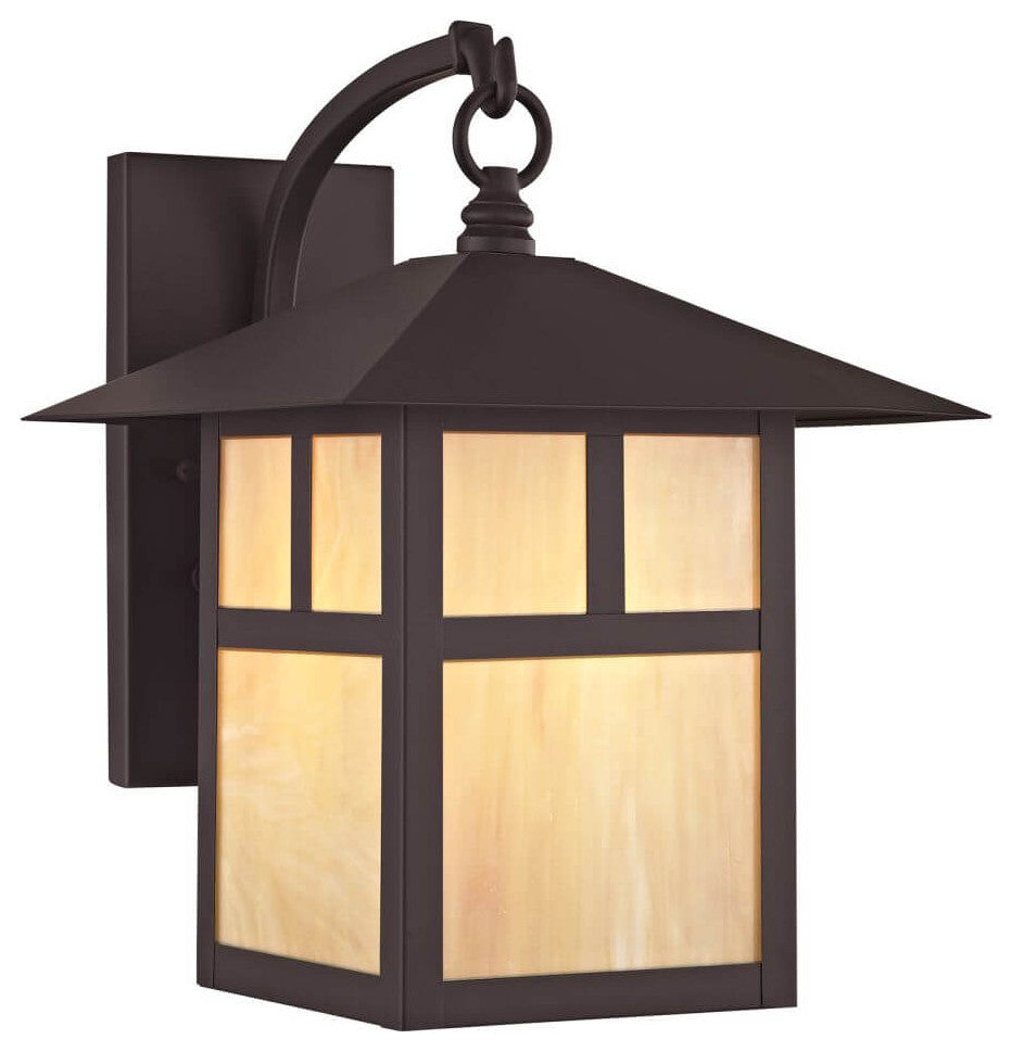 Livex Montclair Mission 1 Light 14" Tall Outdoor Wall Lantern, Bronze