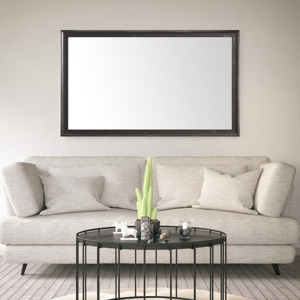Warren Framed Wall Mirror, Charcoal, 36"x24"
