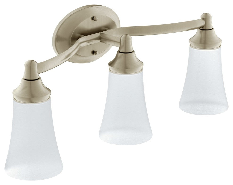 Moen YB2863BN Eva Brushed Nickel Three-Globe Bath Light Fixture