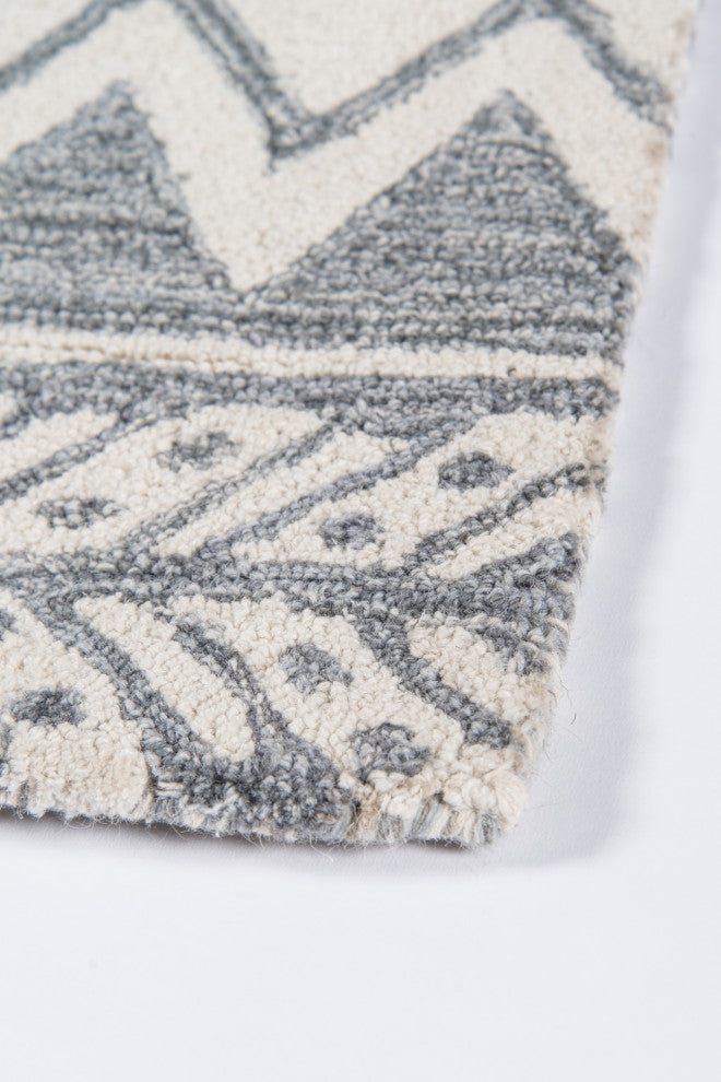 Momeni Mallorca Wool Hand Hooked Gray Area Rug 9'x12'