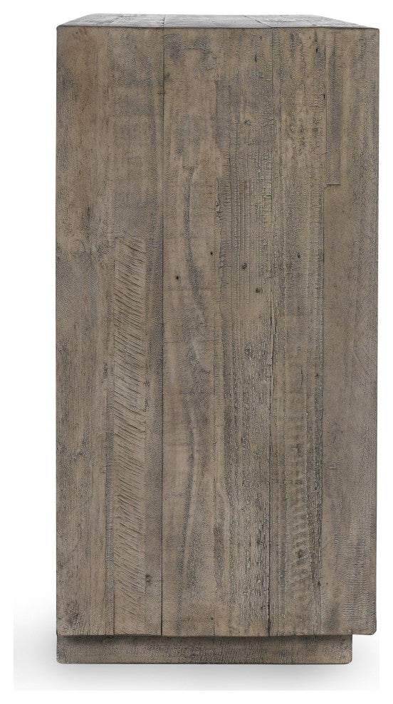 Denver Distressed Gray Sideboard Buffet, 4-Door