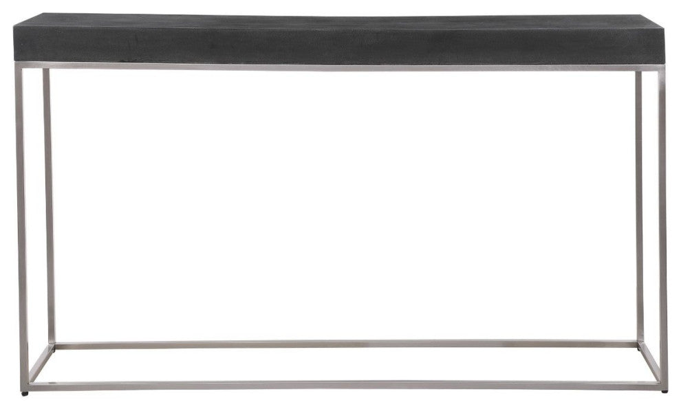 Uttermost Jase Black Concrete Console Table