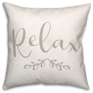 Relax on White 18x18 Indoor/Outdoor Pillow