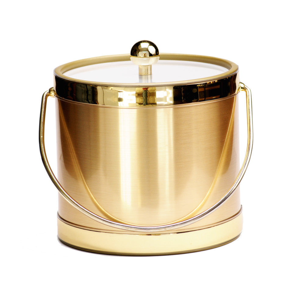 Brushed Gold 3-Quart Ice Bucket