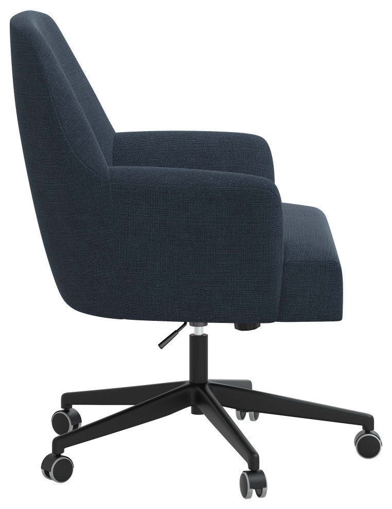 Office Chair, Linen Navy