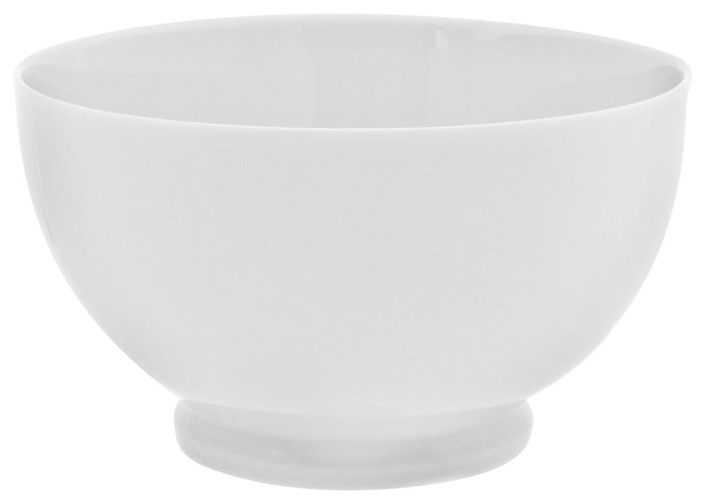 Royal White Footed Rice Bowls, Set of 6