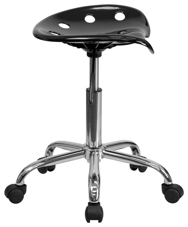 Beautiful Tractor Seat and Chrome Stool, Black