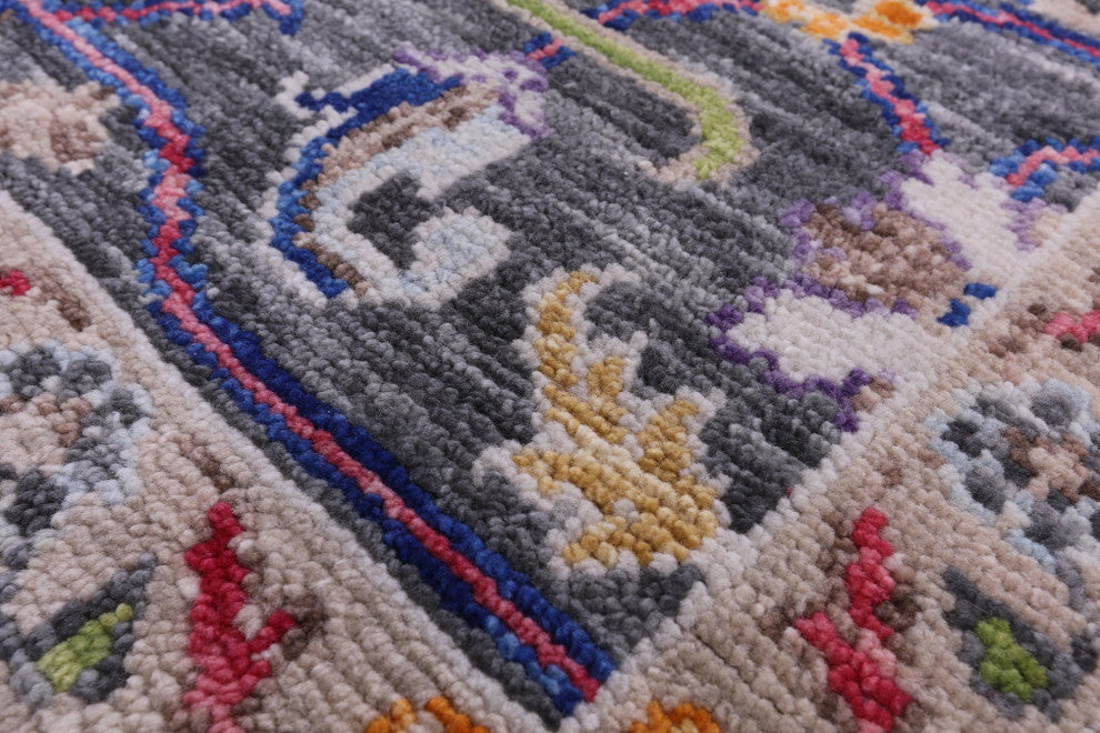 9' Square Turkish Oushak Hand Knotted Wool Rug - Q15706