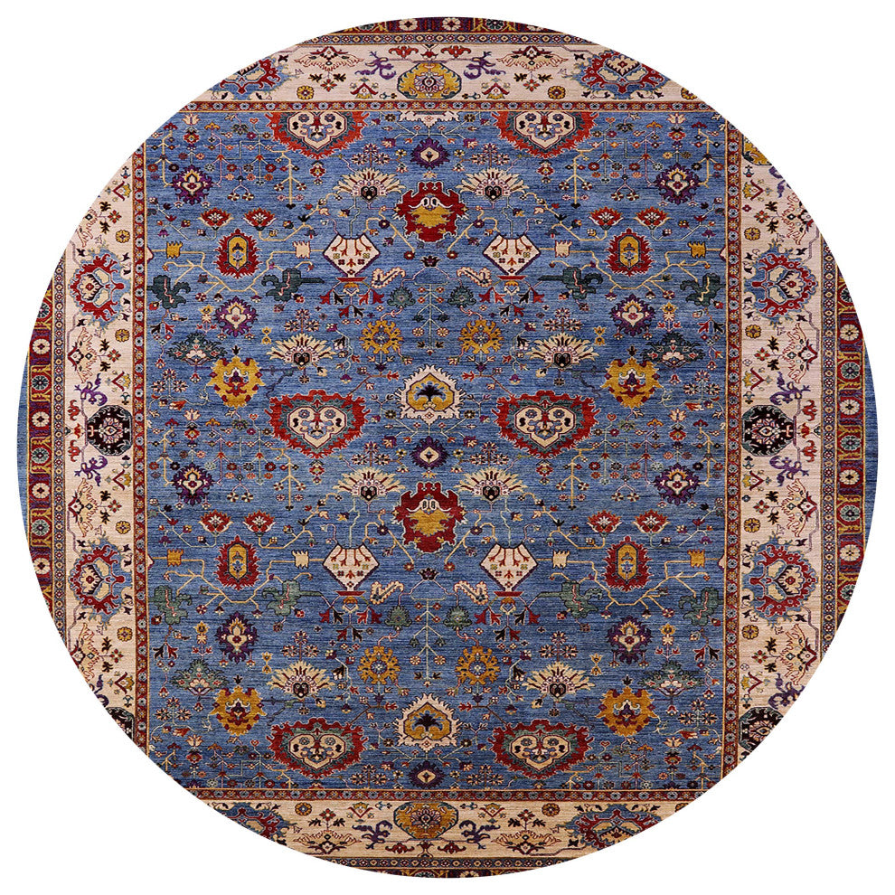 Ahgly Company Indoor Round Mid-Century Modern Area Rugs, 5' Round