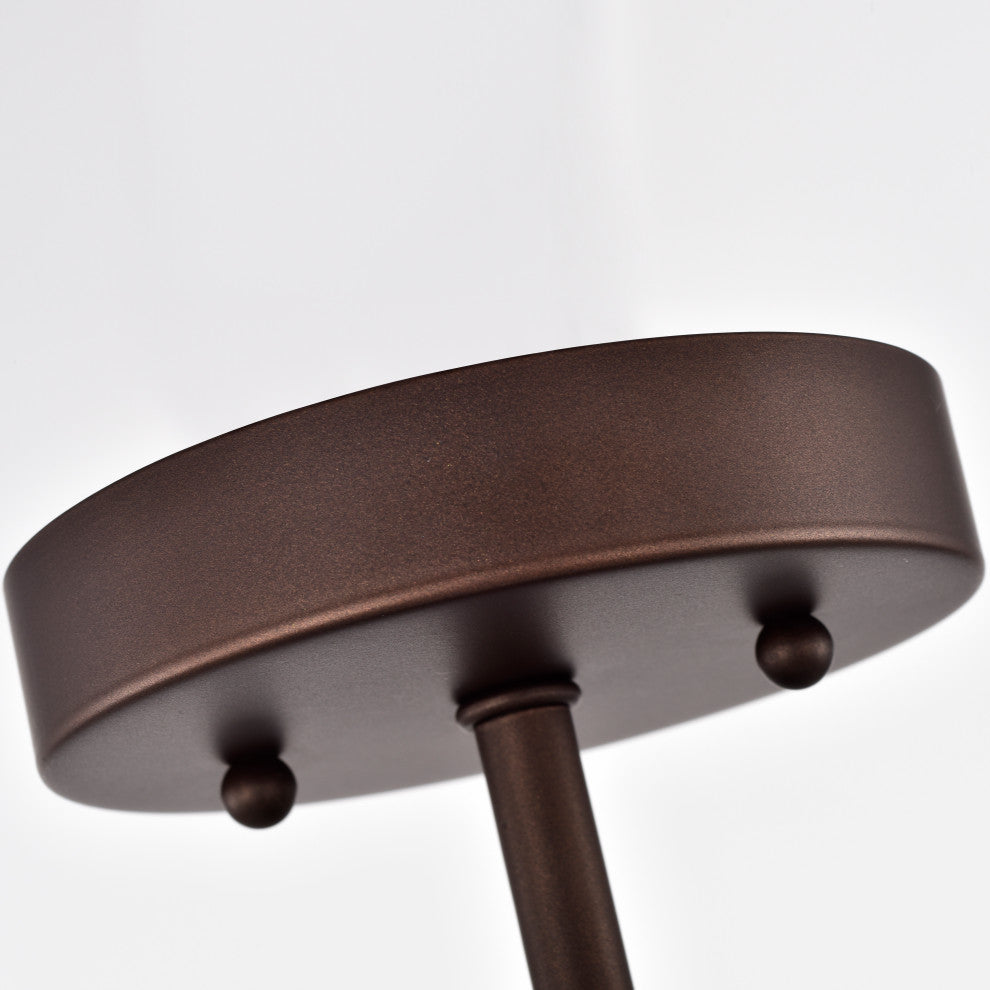 CHLOE Lighting BRONX Transitional 3-Light Oil Rubbed Bronze Semi-Flush Fixture