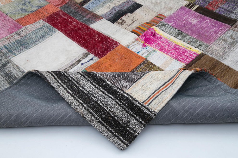 Rug N Carpet - Handmade Oriental 6' 7'' x 9' 10'' Rustic Patchwork Kilim Rug