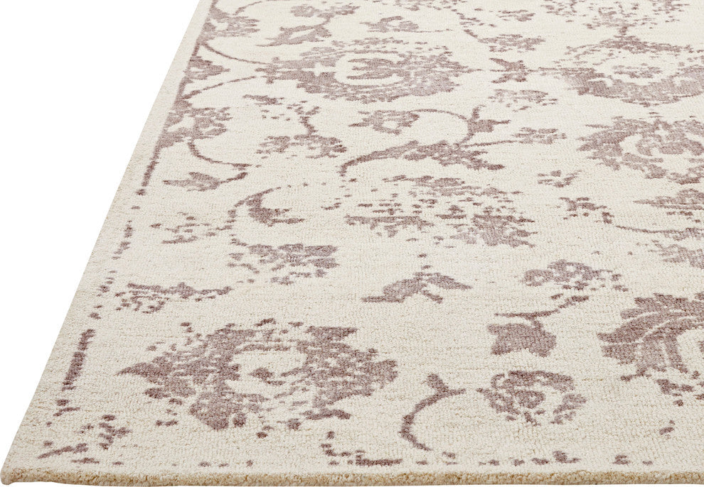 Milan Rug, Ivory/Maroon, 8'x11'