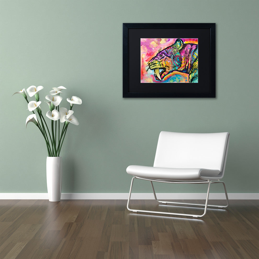 Dean Russo 'Saber Tooth' Matted Framed Art, Black Frame, Black Mat, 20x16