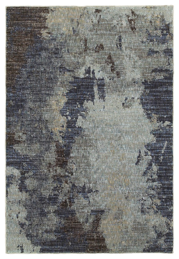 Oriental Weavers Evolution Navy/ Blue Abstract Indoor Area Rug 2'3"X8'