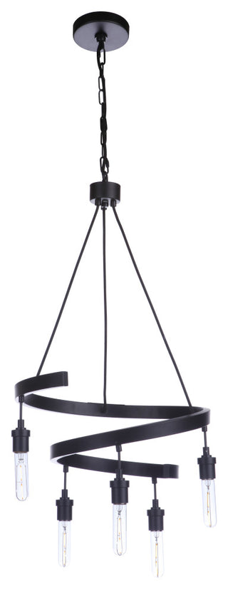 Tranquil Chandelier 5  Light  Flat Black