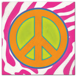 Bright Peace Sign 12x12 Canvas Wall Art