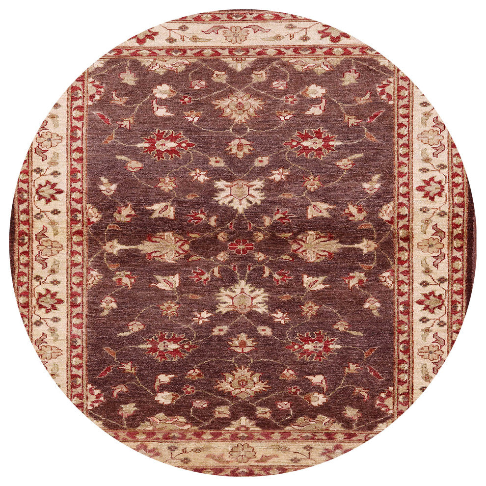 Ahgly Company Indoor Round Mid-Century Modern Area Rugs, 4' Round