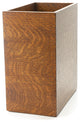 Solid Quartered Oak Rectangle Wastebasket