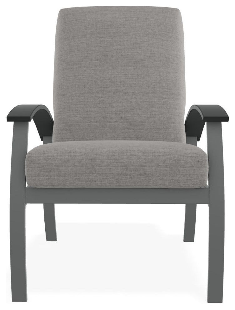 Belle Isle Cushion Deep Seating Outdoor Armchair, Rain Graystone/Graphite