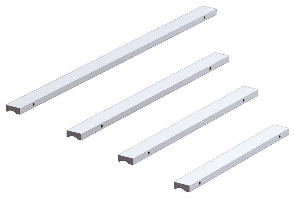 Dowell Series 3064 Handles, 10", 7.1" CTC, Chrome, 3-Pack