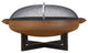 Real Flame La Porte 37" Round Wood Burning Steel Fire Pit in Rust Brown