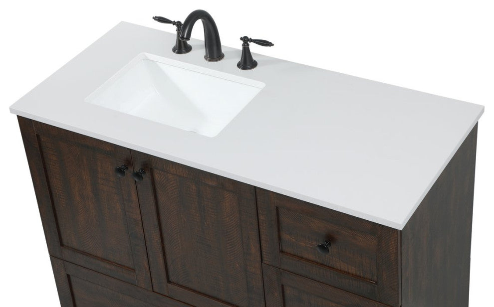 Home Living 19" Farmhouse Expresso-Light Bathroom Vanity