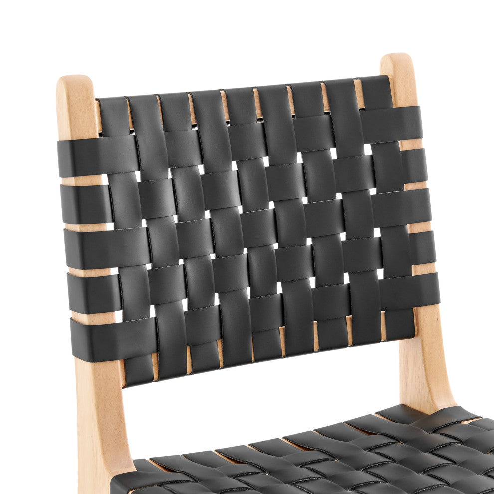 Marco PU Dining Side Chair in Black (Set of 2)