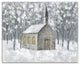 Church, Snowy Forest 20x16 Canvas Wall Art