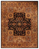 Agra Amerique Traditional Beige Floral Hand Knotted Rug 9'x12'