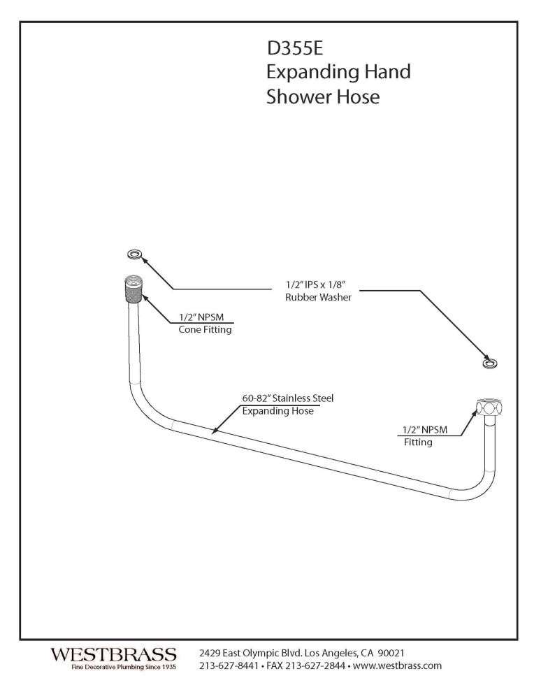 Extendable Shower Hose, Oil Rubbed Bronze, Pack of 1
