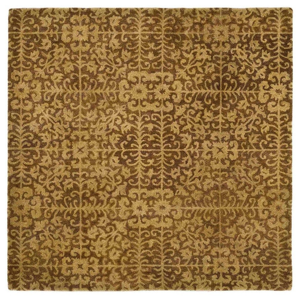 Safavieh Antiquities at411a Rug, Gold/Beige, 6'0"x6'0" Square
