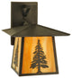 12 Wide Stillwater Tall Pine Straight Arm Wall Sconce